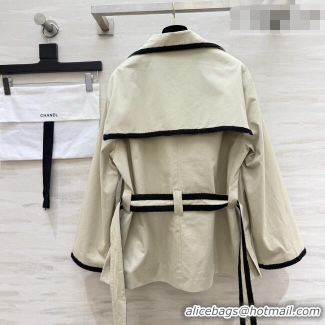 New Release Creation Chanel Trench Coat CH093008 Khaki 2026
