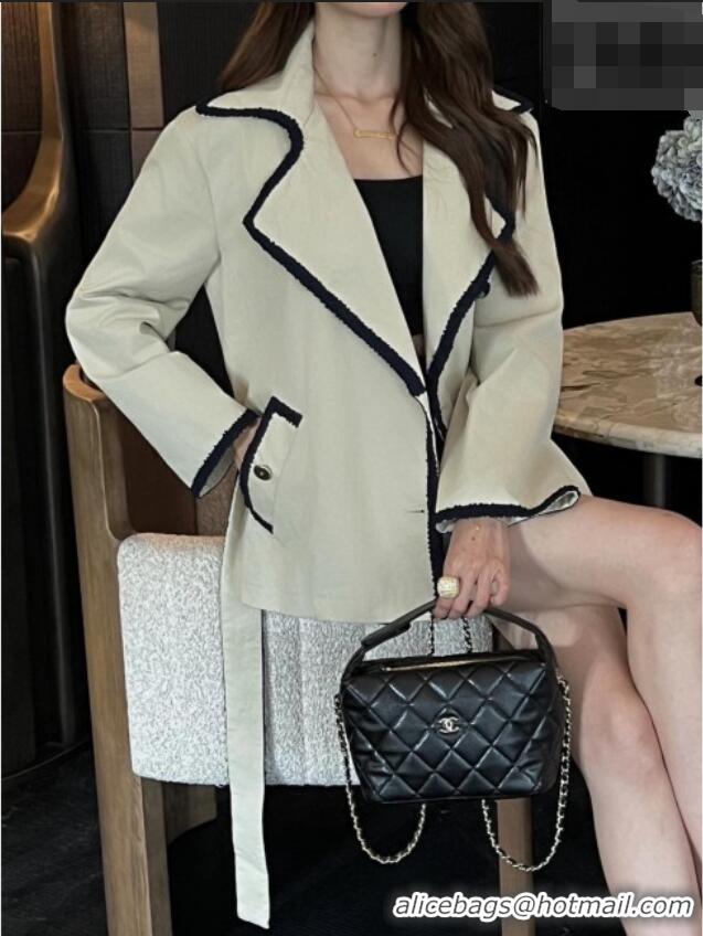 New Release Creation Chanel Trench Coat CH093008 Khaki 2026