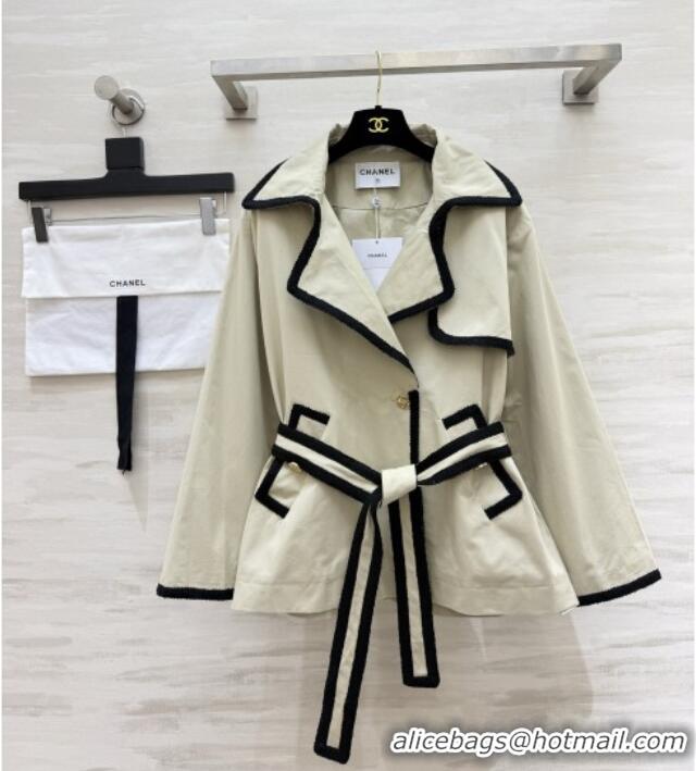 New Release Creation Chanel Trench Coat CH093008 Khaki 2026