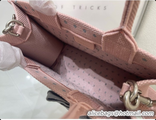 Best Price Charming Dior Small Dior Book Tote with Strap in Soupir Pink and Trianon Gray PolkaDior Embroidery D100729 20