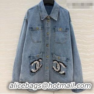 New Cheap Chanel Denim Shirt CH093015 Blue 2026