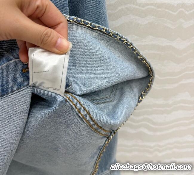 New Cheap Chanel Denim Shirt CH093015 Blue 2026