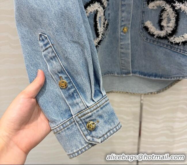 New Cheap Chanel Denim Shirt CH093015 Blue 2026
