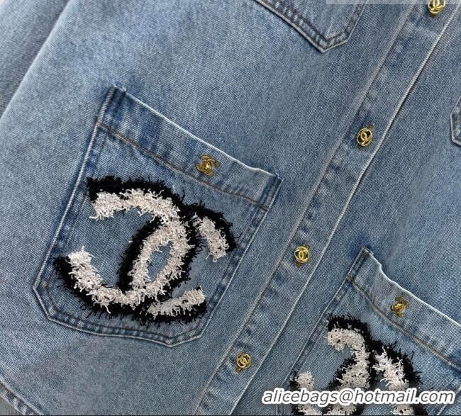 New Cheap Chanel Denim Shirt CH093015 Blue 2026