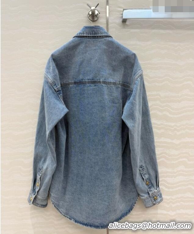 New Cheap Chanel Denim Shirt CH093015 Blue 2026