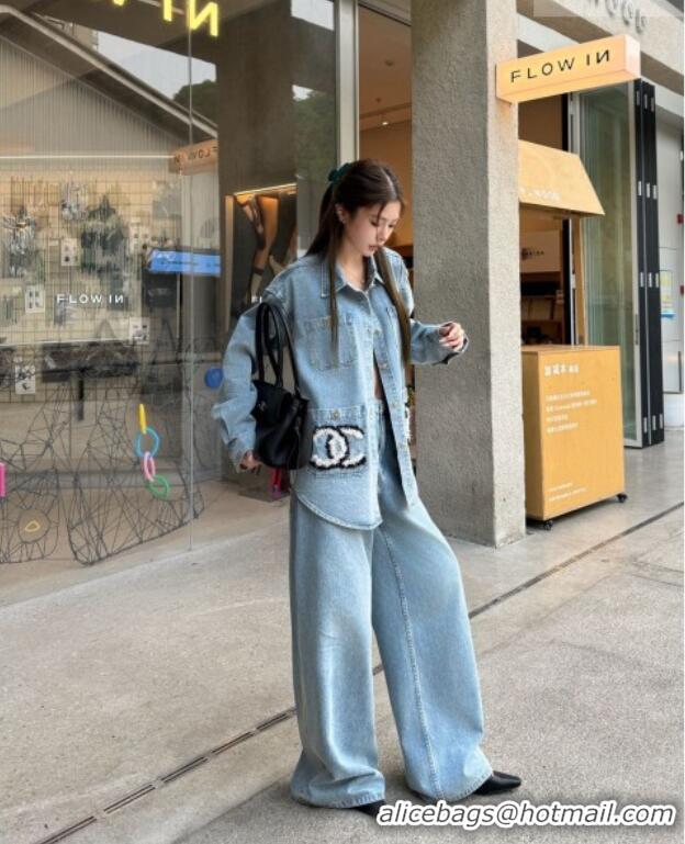 New Cheap Chanel Denim Shirt CH093015 Blue 2026