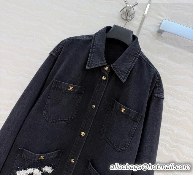 Spot Bulk Chanel Denim Shirt CH093016 Black 2026
