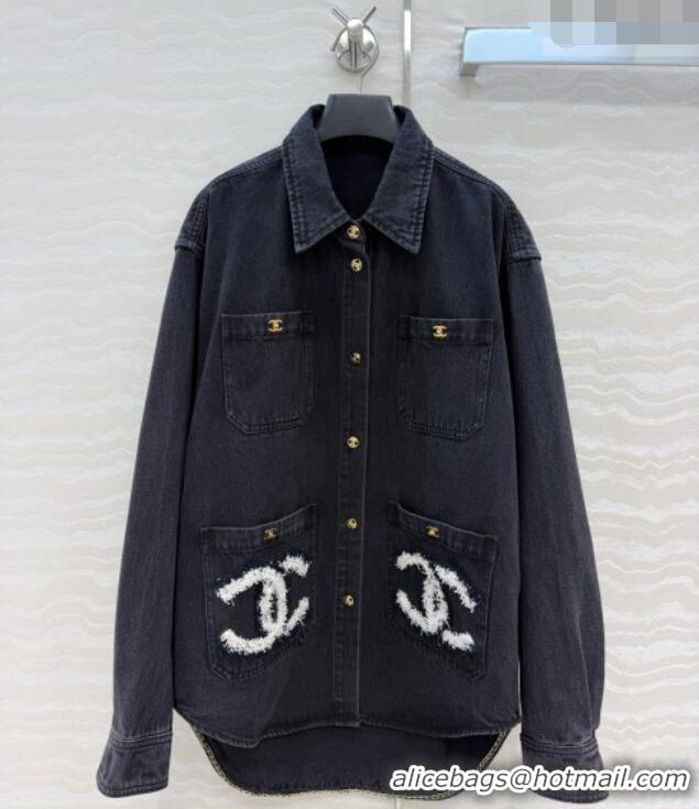 Spot Bulk Chanel Denim Shirt CH093016 Black 2026