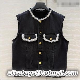 Sophisticated Discount Chanel Denim Vest CH093018 Black 2026