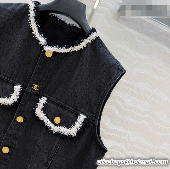 Sophisticated Discount Chanel Denim Vest CH093018 Black 2026