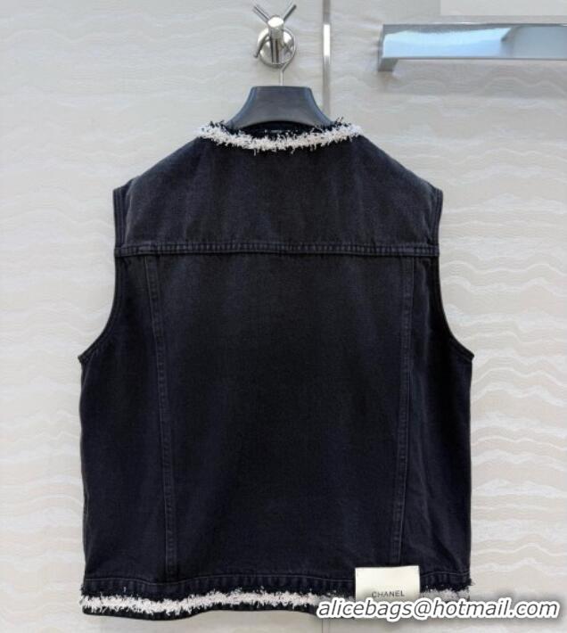 Sophisticated Discount Chanel Denim Vest CH093018 Black 2026