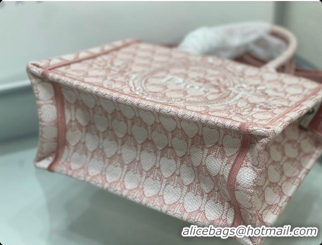 Comfortable Dior Qixi Small Dior Book Tote with Strap in Pink Dior Colibri Embroidery and Dior Médaillon D100731 2026