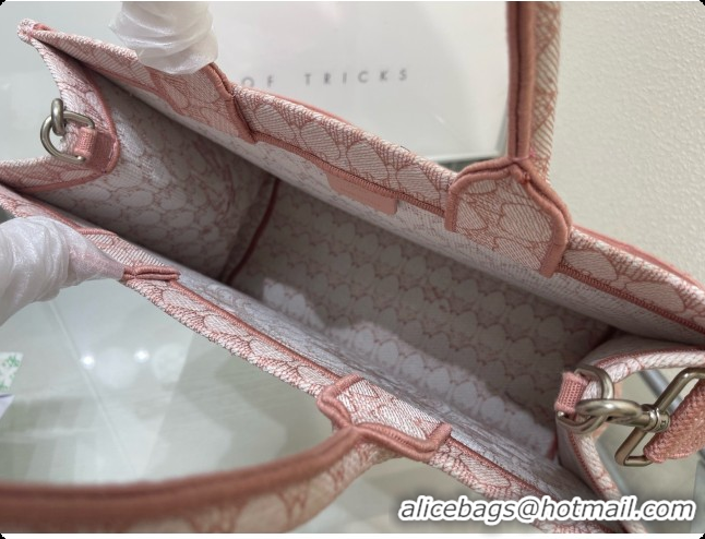 Luxurious Dior Qixi Medium Dior Book Tote with Strap in Pink Dior Colibri Embroidery and Dior Médaillon D100732 2026