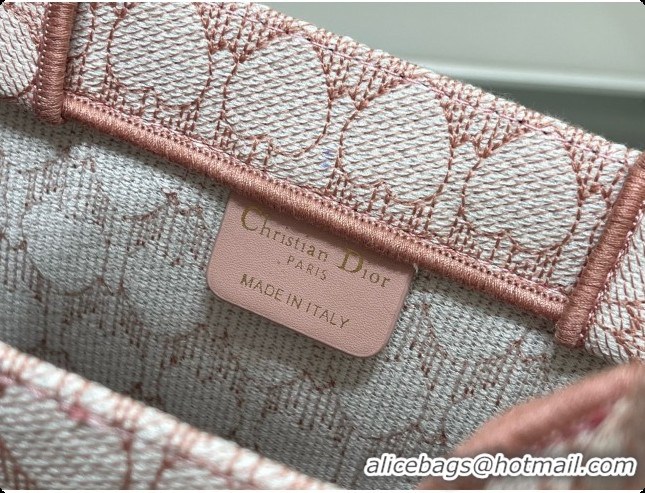 Luxurious Dior Qixi Medium Dior Book Tote with Strap in Pink Dior Colibri Embroidery and Dior Médaillon D100732 2026
