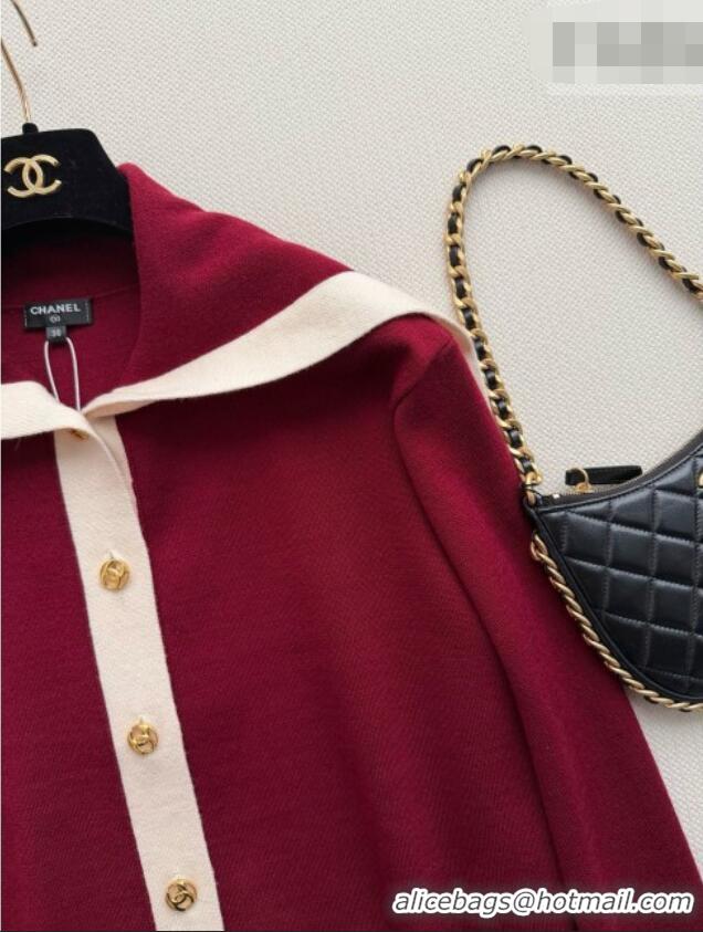 Buy Cheap Chanel Wool Cardigan CH093026 Burgundy 2026