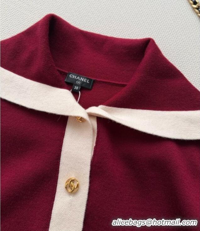 Buy Cheap Chanel Wool Cardigan CH093026 Burgundy 2026