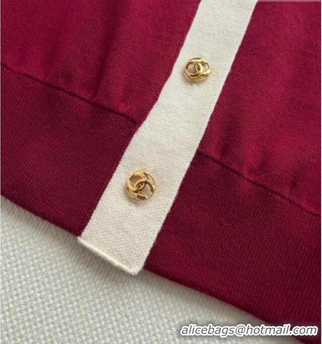 Buy Cheap Chanel Wool Cardigan CH093026 Burgundy 2026