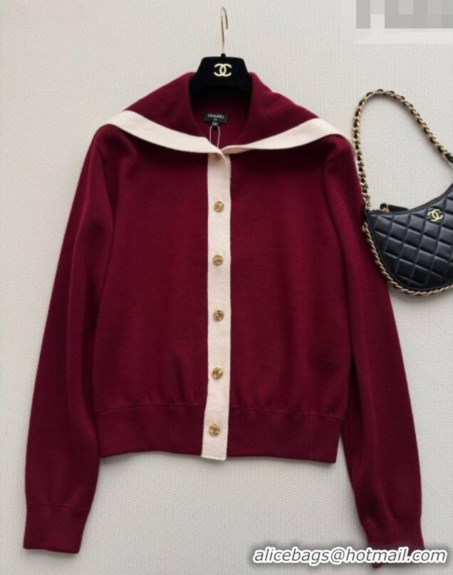Buy Cheap Chanel Wool Cardigan CH093026 Burgundy 2026