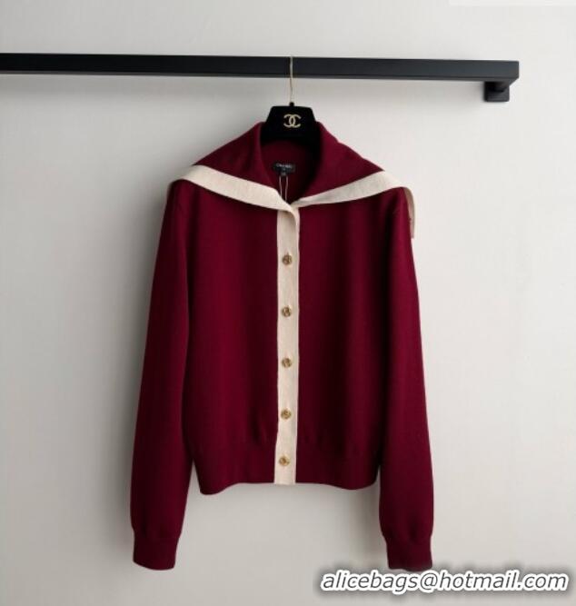 Buy Cheap Chanel Wool Cardigan CH093026 Burgundy 2026