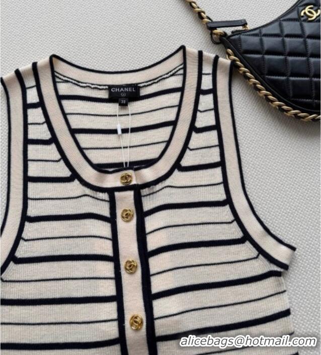 Original Cheap Chanel Cashmere Vest CH093030 Beige 2026