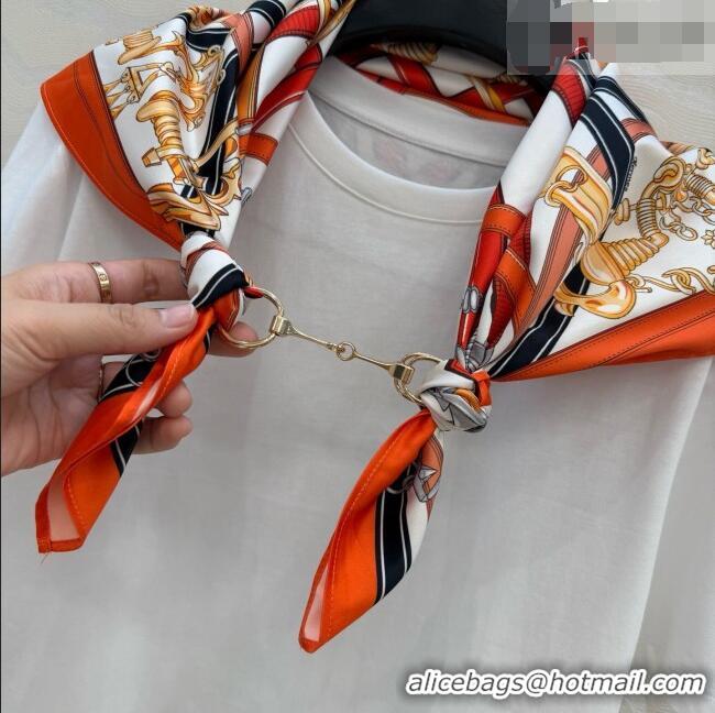 Top Design Hermes Cotton T-shirt with Scarf CH093021 White 2026