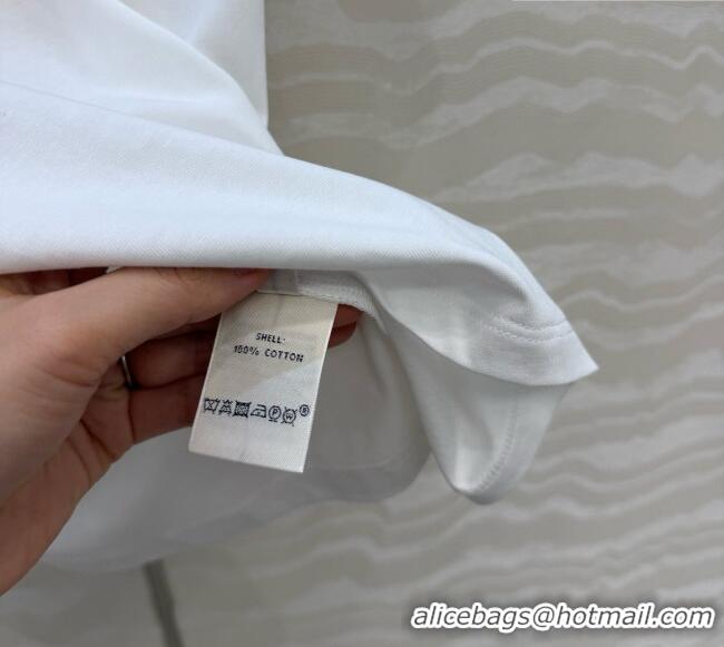 Top Design Hermes Cotton T-shirt with Scarf CH093021 White 2026