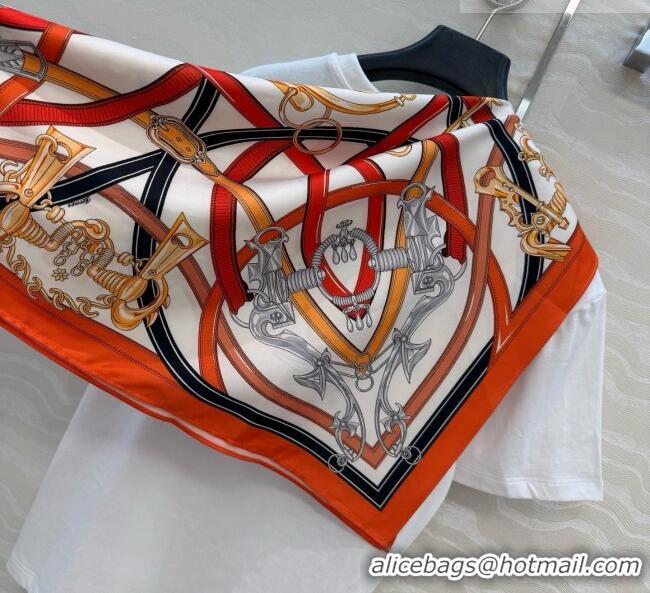 Top Design Hermes Cotton T-shirt with Scarf CH093021 White 2026