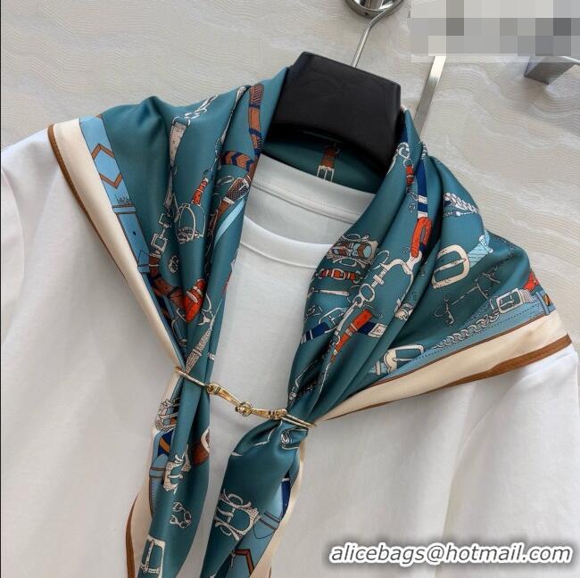 Spot Bulk Hermes Cotton T-shirt with Scarf CH093022 White 2026
