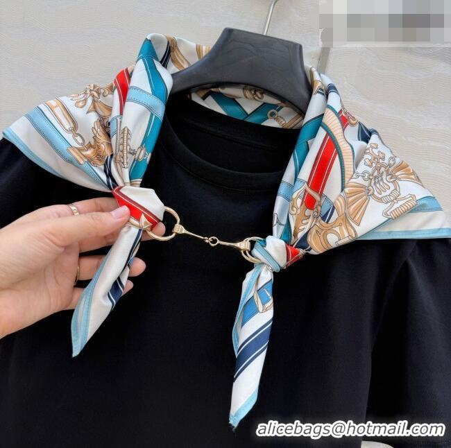 Top Grade Hermes Cotton T-shirt with Scarf CH093023 Black 2026