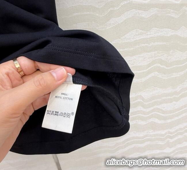 Top Grade Hermes Cotton T-shirt with Scarf CH093023 Black 2026