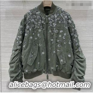Luxury Discount Miu Miu Padded Jacket M093031 Green 2026