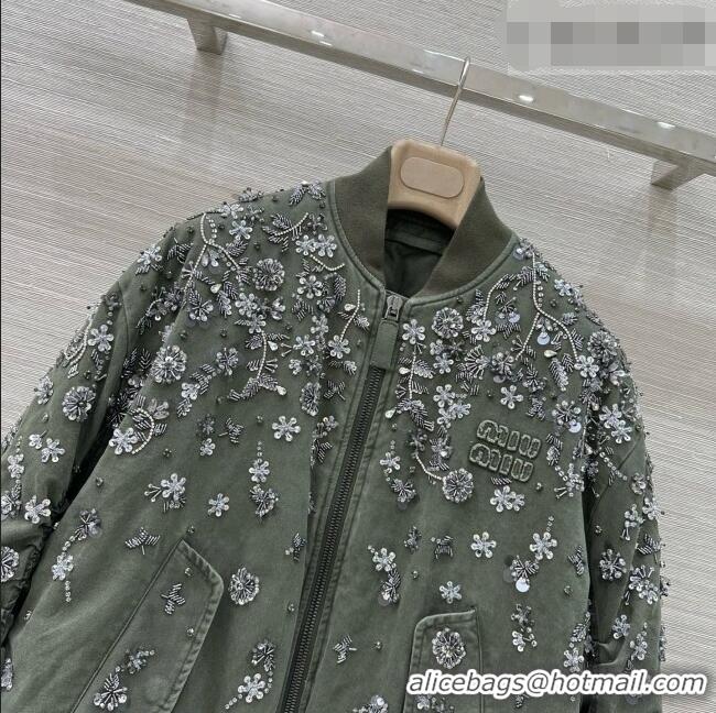 Luxury Discount Miu Miu Padded Jacket M093031 Green 2026