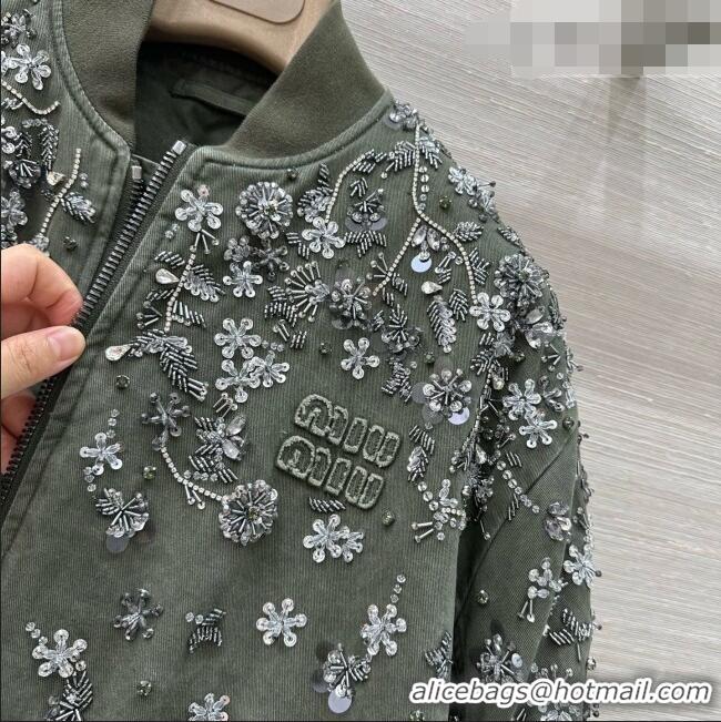 Luxury Discount Miu Miu Padded Jacket M093031 Green 2026