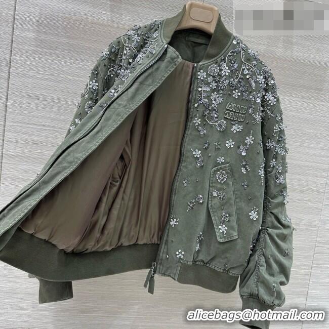 Luxury Discount Miu Miu Padded Jacket M093031 Green 2026