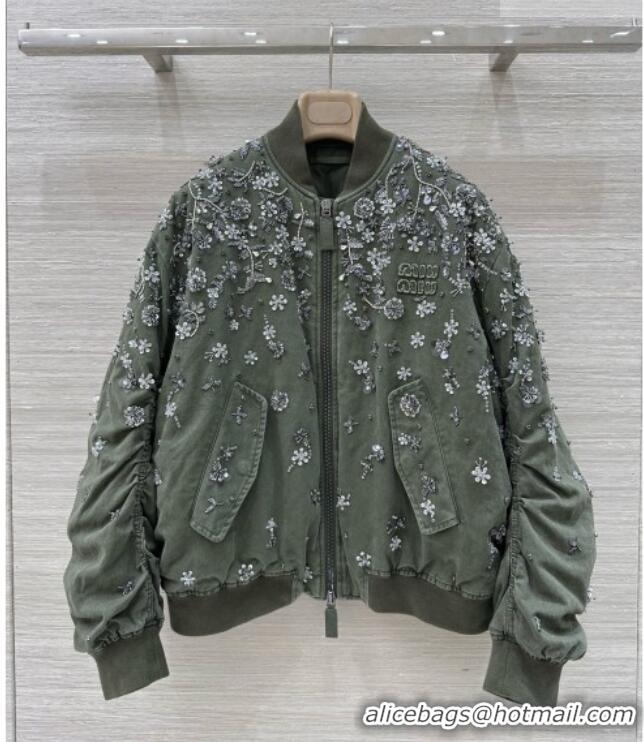 Luxury Discount Miu Miu Padded Jacket M093031 Green 2026