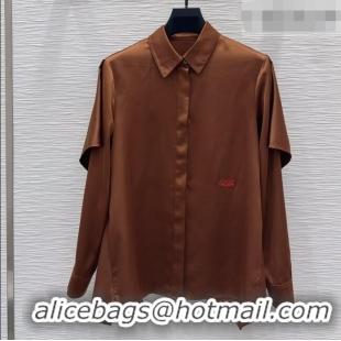 Classic Promotional Loewe Shirt L093048 Brown 2026