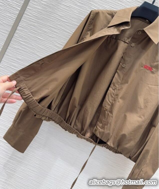 Spot Bulk Loewe Cotton Shirt L093050 Brown 2026