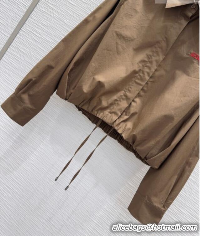 Spot Bulk Loewe Cotton Shirt L093050 Brown 2026