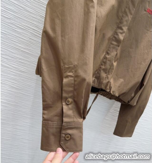 Spot Bulk Loewe Cotton Shirt L093050 Brown 2026