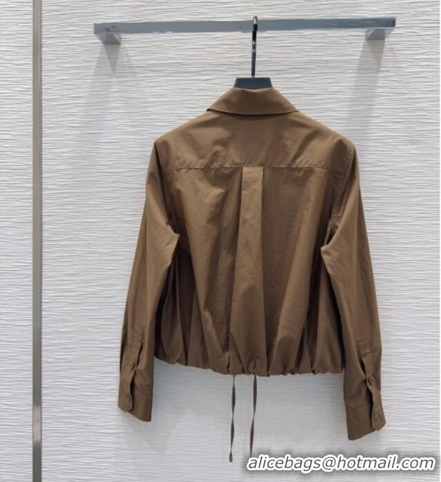 Spot Bulk Loewe Cotton Shirt L093050 Brown 2026