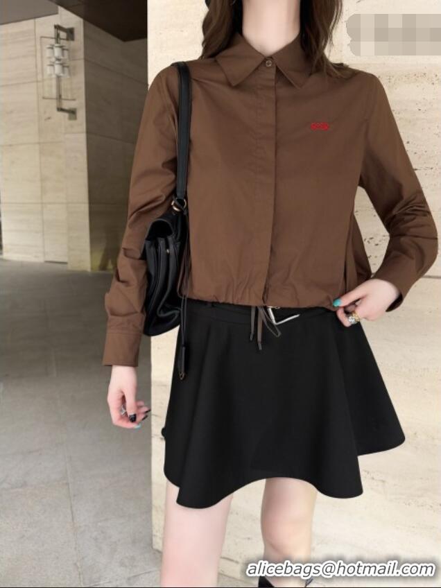 Spot Bulk Loewe Cotton Shirt L093050 Brown 2026