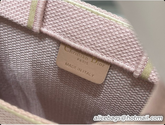 Best Price Dior Small Book Tote with Strap in Pink No Dior No Dietrich Embroidery D100739 2026