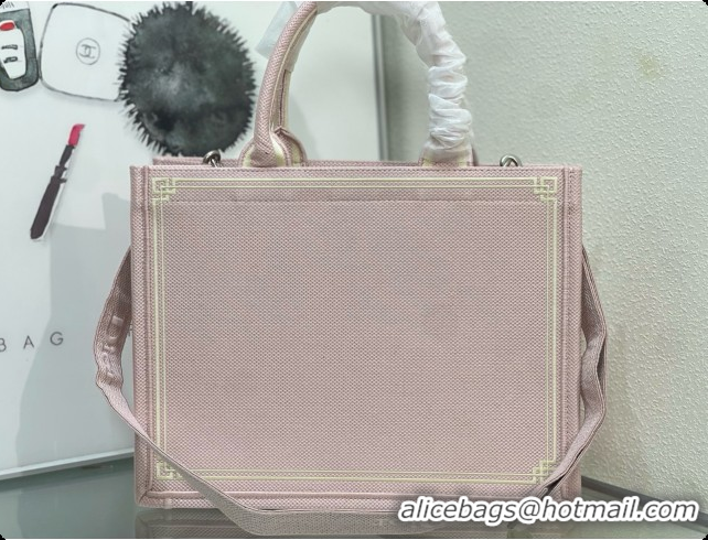 Discount Dior Medium Book Tote with Strap in Pink No Dior No Dietrich Embroidery D100740 2026