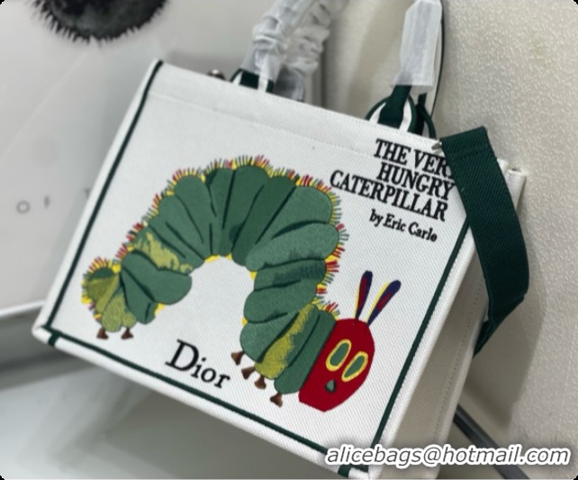 Best Quality Dior Medium Dior Book Tote with Strap in Multicolor Book Cover Embroidery D100744 2026
