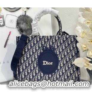 Best Price Dior Medium Dior Book Tote with Strap in Blue Dior Oblique Jacquard and Embroidered Dior Médaillon D100748 20