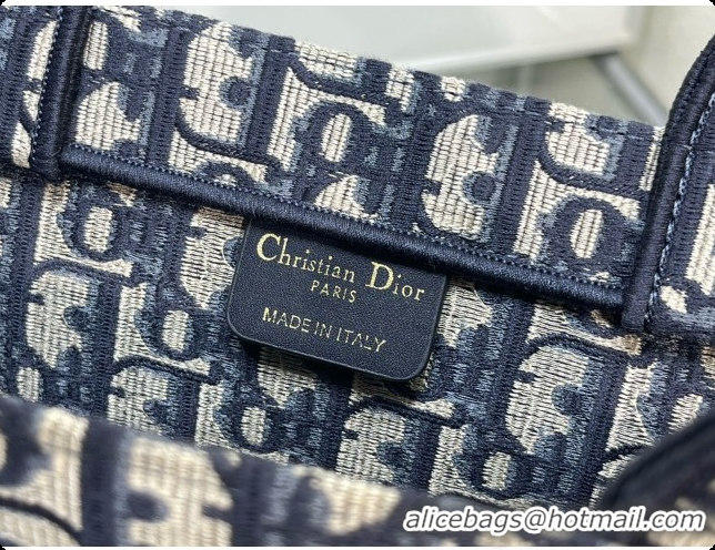 Best Price Dior Medium Dior Book Tote with Strap in Blue Dior Oblique Jacquard and Embroidered Dior Médaillon D100748 20