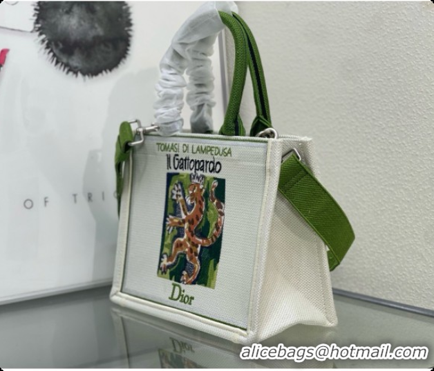 Most Popular Dior Small Dior Book Tote with Strap in Beige Multicolor Book Cover Embroidery D100749 2026