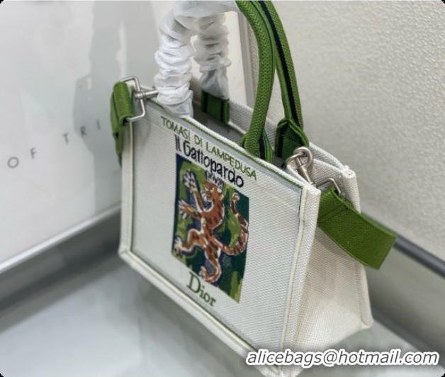 Most Popular Dior Small Dior Book Tote with Strap in Beige Multicolor Book Cover Embroidery D100749 2026
