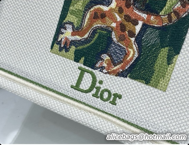Most Popular Dior Small Dior Book Tote with Strap in Beige Multicolor Book Cover Embroidery D100749 2026
