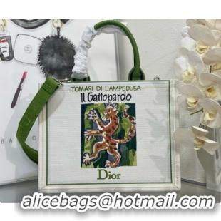 Cheap Dior Medium Dior Book Tote with Strap in Beige Multicolor Book Cover Embroidery D100750 2026